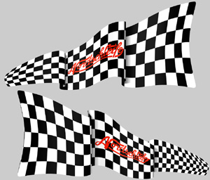 Nordschleife Chequered Flag Decal Set